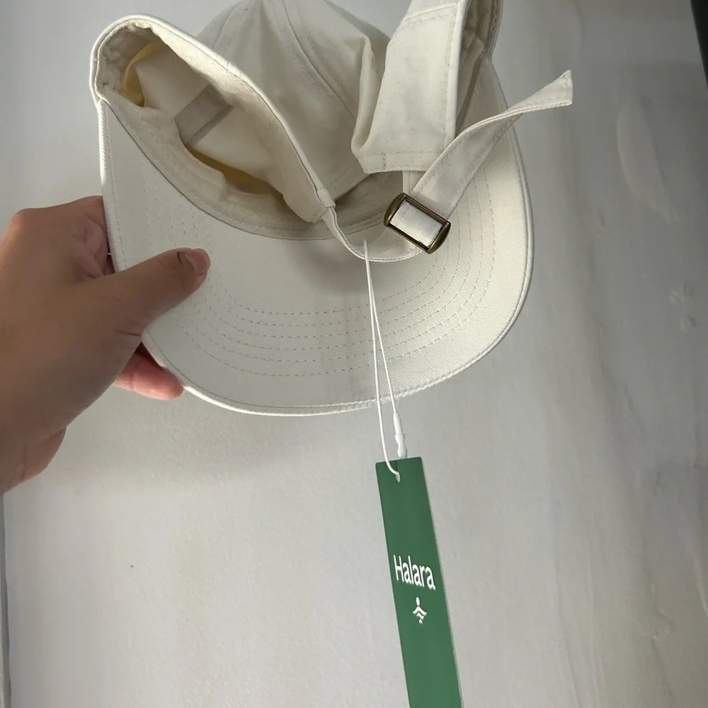 HALARA White Cream Hat Cap One size NWT chic minimalist athleisure